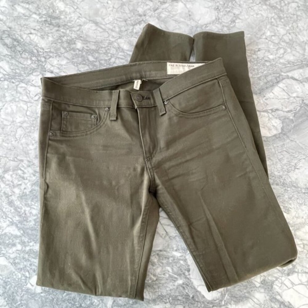 Rag & Bone Legging Skinny Jeans Army Green Size 27 - Picture 5 of 6